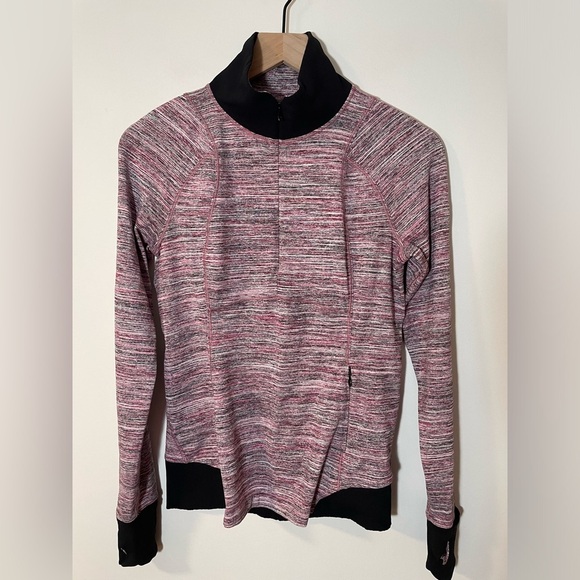 LULULEMON Runderful Zip Long Sleeve Shirt Jacket Space Dye Camo Berry Sz 8 M - Picture 3 of 11